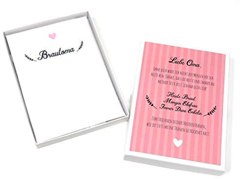 Hochzeit Geschenk Brautoma - Taschentuch für Freudentränen