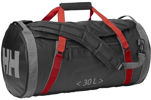 Helly Hansen Unisex HH Seesack 2 30L, Ebenholz, STD, Schwarz (Ebony) / Rot (Cherry Tomato)