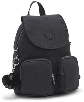 Kipling FIREFLY UP Zaino piccolo (trasformabile in borsa a tracolla), Black Noir (Nero)