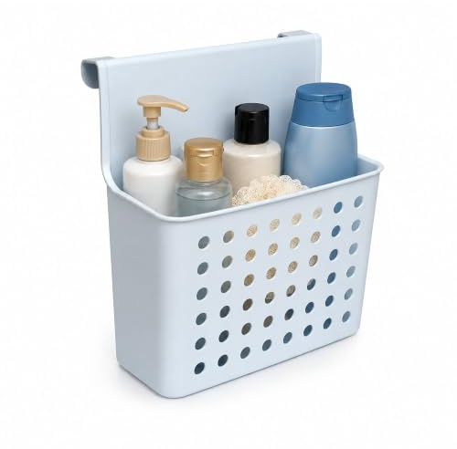 Kitchen Over Cabinet Door Hanging Trash Bin | Small Hanging Waste Basket & Organizer Box for Food Scraps | Portable Reusable Plastic Bin for Kitchen, Bathroom, Toilet
