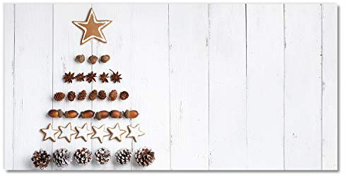 Tulup Acrylglas Druck Weinachten - 100x50cm - Wandkunst - Plexiglas Bild Deko Glas - Wandbild Kunststoff - Dekorative für Küche & Wohnzimmer - Lebkuchen Christbaumschmuck
