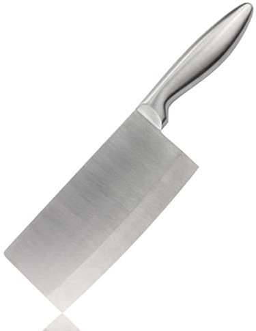 meowko 7Couteau de Cuisine en Acier Inoxydable Couteau de Chef Chinois Viande hacher légumes Tranchage couperet Couteau de Boucher pour affûteur de Cuisine