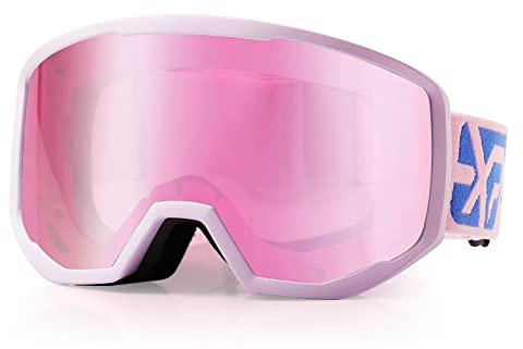 EXP VISION Maschera da sci Pro anti-appannamento, occhiali da sci, 100% protezione UV400, maschere da snowboard, maschere e occhiali da sci moto skateboard per uomini, donne, ragazzi e ragazze