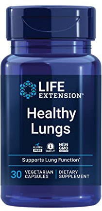 Life Extension Healthy Lungs – Lung Support Supplement - Helps Maintain Lung & Breathing Health with Boswellia, Bael, Saffron, Andrographolide - Gluten-Free, Once Daily - 30 Vegetarian Capsules