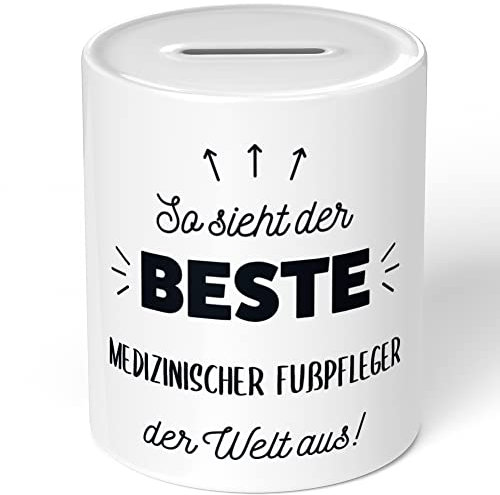 JUNIWORDS Spardose Sparbüchse, So Sieht der Beste Medizinischer Fußpfleger der Welt aus! (5863533)