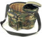 Capra Group Tracolla Mimetica Professionale per la Raccolta Funghi con cesta in Vimini, Misura 38x28x22 cm, con Rete sul Fondo per dispersione delle Spore