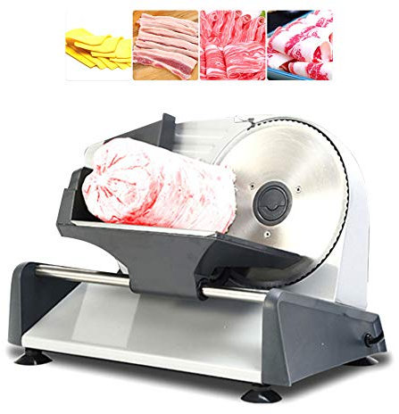 Affettatrice elettrica Multifunzione per Uso Domestico, Spessore Regolabile 1-15 mm, Piccola affettatrice Automatica per Toast di Frutta e Verdura in Acciaio Inossidabile 150 W