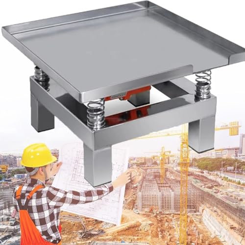 CYMYYDS Elektrischer Beton-Rütteltisch, Rüttelprüfstand-Verdichterplattform, Mini-Rütteltisch aus Edelstahl, 3000 U/min, elektrischer Rütteltisch,35 * 35 * 22cm