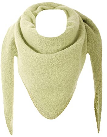 stylx Damen Schal XXL Dreieck Schal flauschig schal-tuch damen dicker dreieckstuch groß Wolle UNI Farben kuschelig (mintgrün)