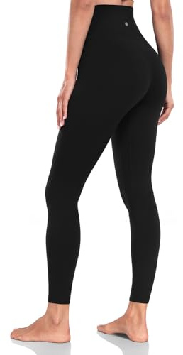 HeyNuts Yoga Pro 7/8 Leggings, High Waisted Soft Pants Buttery Workout Leggings Athletic Compression Yoga Pants 25'' Black XL(14)