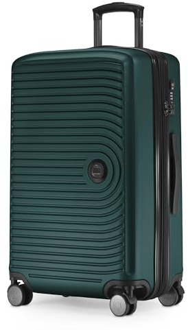 Hauptstadtkoffer Mitte - Mittelgroßer Hartschalenkoffer, TSA, 4 Rollen, Check-In Gepäck mit 8 cm Volumenerweiterung, 68 cm, 88 L, Waldgrün