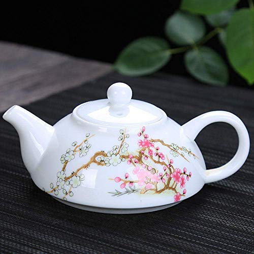 HAVVMK Tetera Tetera Exquisita Tetera de Porcelana Azul y Blanca Tetera con Patrón de Paisaje Tradicional Tetera Juego de Té de Flores de Cerámica Tetera-05