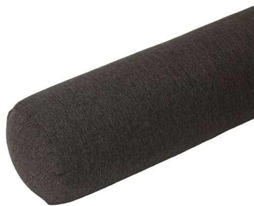 AQIGR Kissenrolle Nackenkissen Nackenrollenkissen Kissen Rolle, Unterstützung Rückenkissen Bolster Kissen für Hals, Beine, Rücken, Bett(Black,20x100cm)