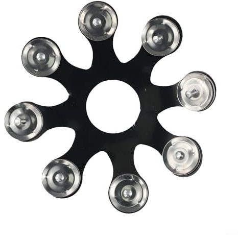 Verbessern Sie Ihren lebendigen Spielstil mit Trommel für Becken Hi Hat Tamburin und Schellen (schwarz)