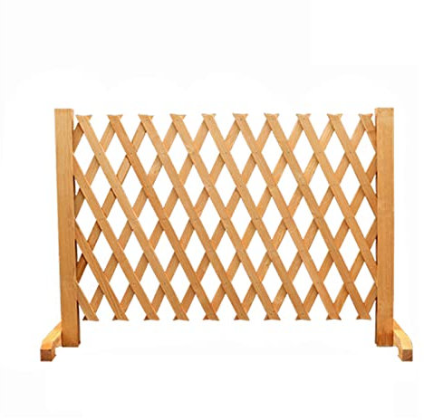 Valla de celosía de madera expandible grande para jardines y patios al aire libre, barrera extraíble para animales y decoración
