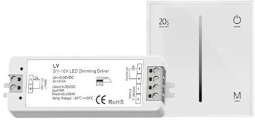 Dimmer Driver dimmerabile a bassa tensione 1-10V Dimmer 0-10V con telecomando Dimmer touch dimmerabile da pannello a parete T18(LV T18 Set Clear)