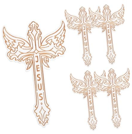 Cabilock 5 Stücke Kreuz Form Schmücken Holz Kreuz Ornament Kreuz Decor Katholischen Kreuz Hause Kirche Decor