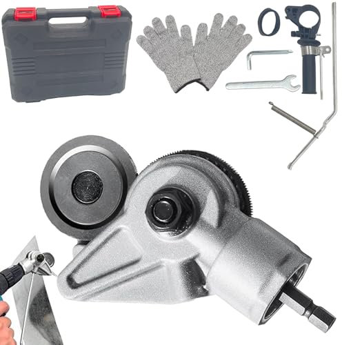 Coupe-tôle, grignoteuse électrique avec adaptateur, ciseaux de perceuse électrique pour couper le fer, l'aluminium et les métaux