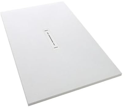 Piatto Doccia Bianco a Serie Ardesia Plus 120x70 in Marmoresina con Piletta Centrale