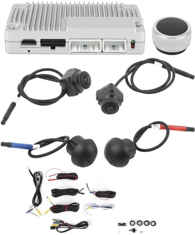 360 -Grad -umgebende Kamerasystem Panoramic View Backup Parking Monitor Video -Rekorder mit 4 Kameras für Auto SUV Truck Van Abs Metal 1920x1080p Auflösung