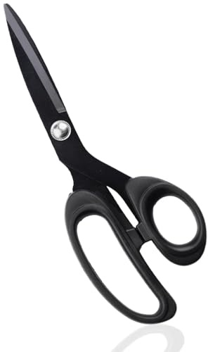 ZYMJBB Forbici da sartoria da 20,3 cm, con lame resistenti multiuso in titanio, comode impugnature morbide, per lavori di cucito e artigianato in pelle, uso generico