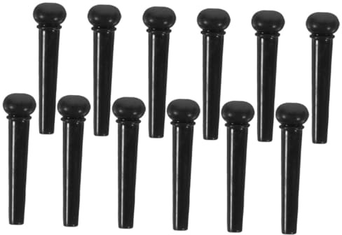BESPORTBLE 12 Stück Teiliges Gitarren Bridge Pins aus Robustem Material Akustische Gitarren Saitenhalter Hohe Härte und Langlebig Geeignet für Folk Konzertgitarren Verbessert Klangresonanz