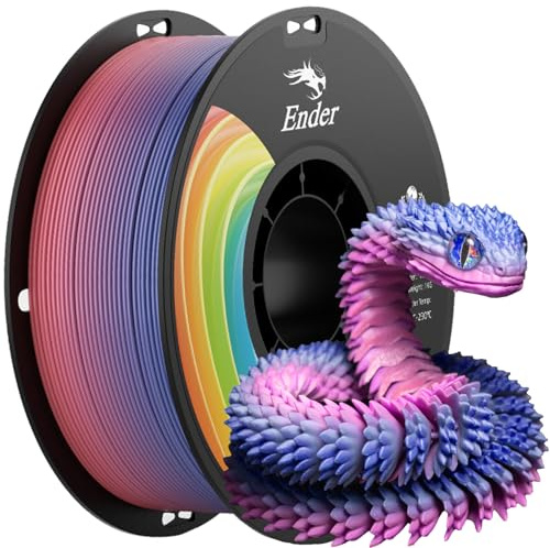Creality Rainbow PLA+ Filament 1.75mm for 3D Printers, 1kg(2.2lb) +/-0.02mm Dimensional Accuracy, High Speed Filament with Good Toughness & Tangle Free, Fits Most 3D Printers