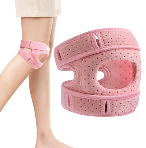 Ginocchiera per Artrosi Ginocchio, Ginocchiera Ortopedica Regolabile, Ginocchieras per Menisco, Ginocchiera Knee Support, Fascia per Ginocchio, per Sport, Sollievo Dal Dolore Articolare (Rosa)