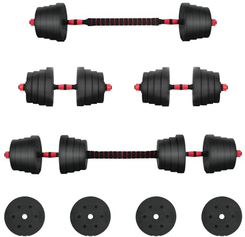 vidaXL Hantelset Zement und Eisensand Fitnessgewichte Verstellbare Kurzhanteln