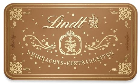 Lindt Schokolade | Weihnachts-Kostbarkeiten Dose | 315g | 31 edle Pralinen in 16 Sorten, teilweise mit Alkohol | festliche Pralinenmischung als Geschenkbox zur Weihnachtszeit