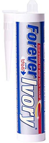 Sika Forever Ivory Anti-Mould Silicone Sealant, Ivory, 295ml | Permanently Waterproof – Suitable For Internal And External Use