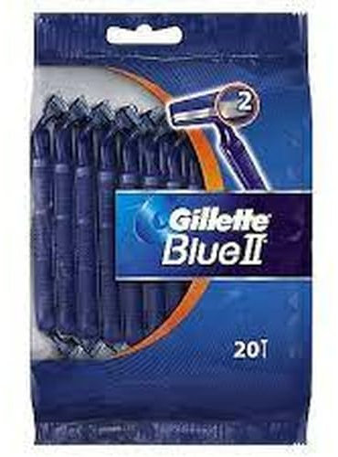 Gillette Blue II Maquinillas de Afeitar Desechables Hombre, Paquete de 20 Cuchillas de Afeitar (15+5)