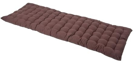 Homescapes Bankauflage 3-Sitzer braun – Sitzkissen Bank Outdoor/Indoor, Oeko-TEX-Zertifiziert, Sitzauflage waschbar für Gartenbank & Sitzbank, 143 x 48 cm