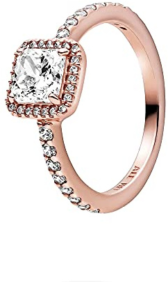 Pandora Timeless Elegance 14k Rose gold-plated ring with clear cubic zirconia