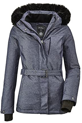 Killtec Damen Wasilla WMN Ski Jckt I Funktionsjacke Mit Abzippbarer Kapuze Und Schneefang, Denim, 40