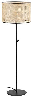Faro Barcelona 64313-49 - MAMBO Stehleuchte schwarz/rattan