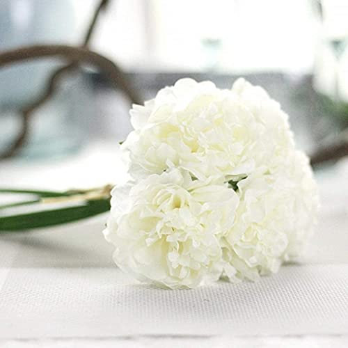 Zuverlässige künstliche Blume, Hortensien, 5 Pfingstrosen, Brautstrauß, Blume, Hochzeit, Valentinstag, Party, Zuhause, DIY-Dekoration, künstliche Blumen für Dekoration (Farbe: Rosarot, Größe: 10.23i