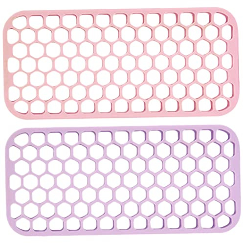 DOITOOL 2stücke Silikonmatte Hitzeschutz Für Glätteisen Lockenstab Haarglätter Rutschfest Hitzebeständig Matte Pad Für Theken-haargeräte Heim Und Friseurgebrauch