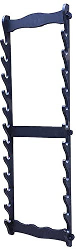 MOLVUS Wandhalterung Aufhänger Halter Katana Ständer Mehrschichtiger bodenstehender Schwertständer 1-12-lagige Waffenregale Kampfsport Schwerthalter Vertikale Ausstellungsständer Rack, Angelrute