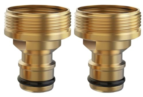2 Piezas Conector Grifo Manguera Universal, Adaptador de Manguera, Conector de Manguera de Metal, Adaptador de Grifo de Cocina, Accesorios de Interfaz de Conversión de Agua, Para Jardín Baño Cocina