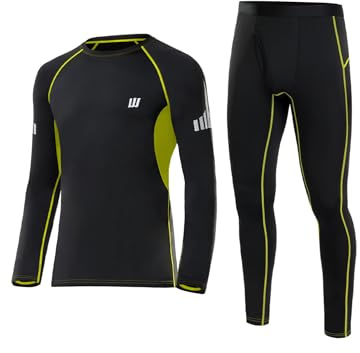 SIMIYA Thermounterwäsche Herren Skiunterwäsche Herren Funktionsunterwäsche | Thermo Unterwäsche Set, Winter Unterwäsche, Thermowäsche, Atmungsaktiv, Ski Sport Outdoor