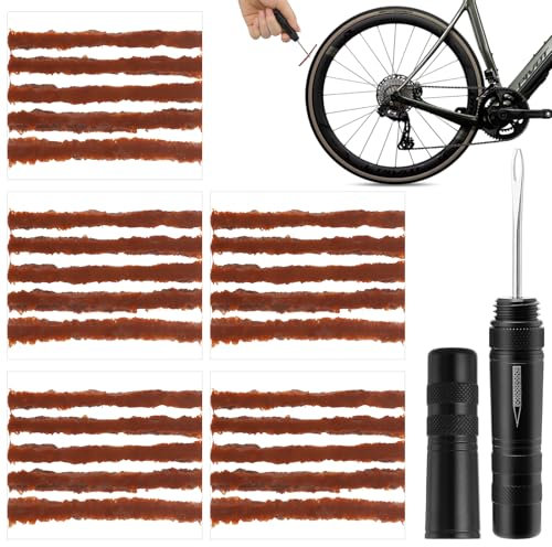 JRJRN Tubeless MTB Repair Kit, Quick Repair Tubeless Tyre Repair Kit, Tubeless Bike Tyre Puncture Repair Plugger Kit, Bike Tubeless Tire Tyre Repair Kit for MTB & Bicycle Tyres