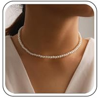 TseenYi Collar De Perlas Collar De Perlas De Oro Collar De Perlas Pequeñas Perlas Collar De Cuentas Diminutas Collar De Perlas Collar De Perlas De La Vendimia Joyería De La Boda Novia Para Las Mujeres