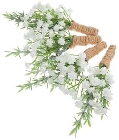 ADOCARN Groomsmen Blumen Anstecker Mit Breath Und Kunstblumen Handgefertigte Weiße Rosen Boutonnieres Für Hochzeiten Set Für Bräutigam Und Trauzeugen