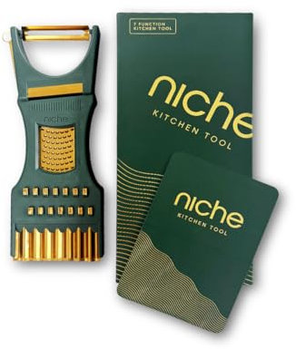 7-in-1 Multi-Function Julienne Peeler – Stainless Steel Grater, Slicer & Mandoline Cutter with Ergonomic Handle, Vegetable Peeler for Carrots, Potatoes, Cucumbers & Easy Meal Prep