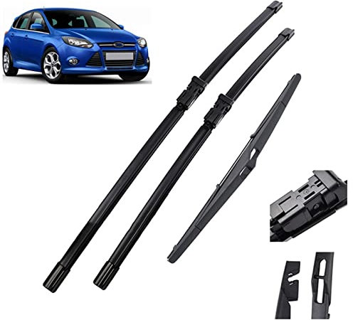 28+28+12 Wischerblätter vorne und hinten, Set für Windschutzscheibe, Fenster, Regenbürsten, für Ford, für Focus 3 2011–2017