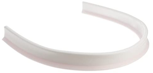 Lurrose Bande de Rétention D'eau en Caoutchouc Silicone Blanche Joint D'étanchéité Flexible pour Bain Barrière Anti-éclaboussures Salle de Bain Séparation Eau/sec 1 Mètre Usage Domestique