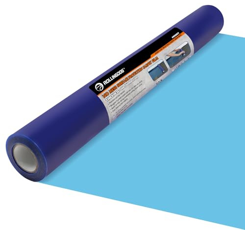 ROLLINGDOG Carpet Protector- Carpet Protection Film, Self Adhesive Carpet Protector Roll for Protecting Carpets from dust (600mm*30m)