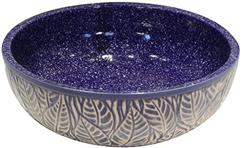 YNIYUJKL Vasques À Poser, Vasque À Poser De Salle De Bain, Vasque À Poser De Luxe, Vasque À Poser Étoilée Bleue, Vasque À Poser Géométrique Abstraite, Décoration De Sall,Blue-a-42 * 15cm