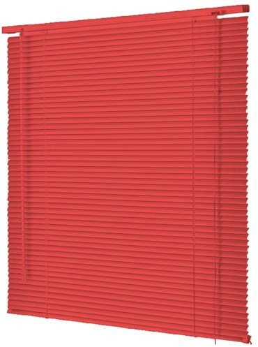 Persianas Venecianas Aluminio para Interiores, Lamas Horizontales de 25 mm Personalizables, Cortinas Opacas para Puertas y Ventanas de Hogar u Oficina 50/80/100/120/150/160/180 cm(Rojo)